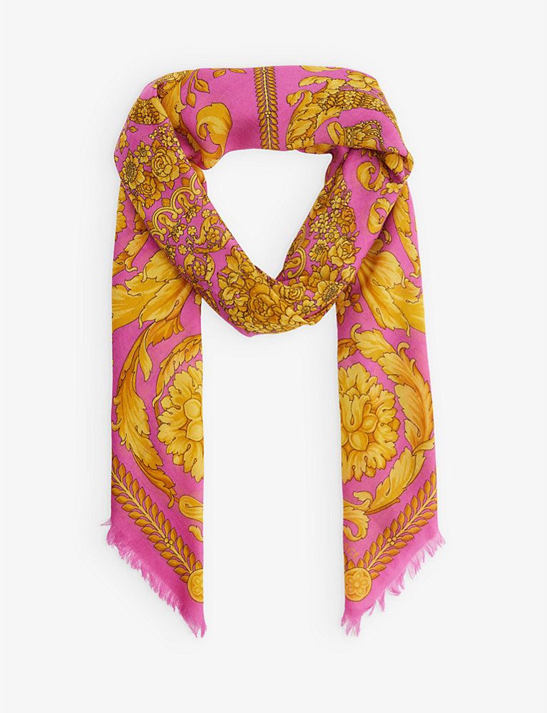 Barocco square silk scarf wool, silk and cashmere-blend scarf | Selfridges