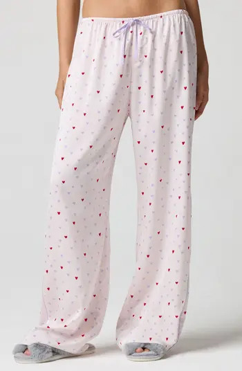 Florence by Mills Bow Satin Pajama Pants | Nordstrom | Nordstrom