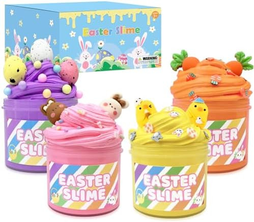 Easter Slime Party Favors Supplies for Kids 8 Pack, Easter Basket Stuffers Essentials for Tween, ... | Amazon (US)