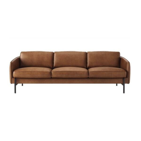 MILAN Leather Sofa in Brown | Bed Bath & Beyond