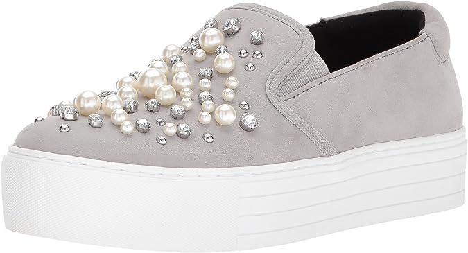 Kenneth Cole New York Women's Ashby Pearl Platform Slip-ON Sneaker with Faux Jewels | Amazon (US)