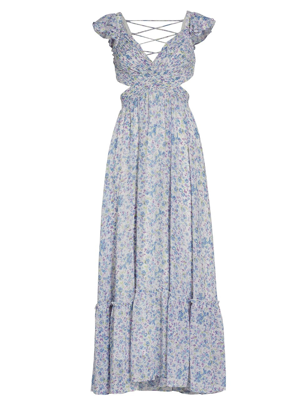 Women's Primrose Floral Maxi Dress - Blue Purple Floral - Size Medium - Blue Purple Floral - Size Me | Saks Fifth Avenue