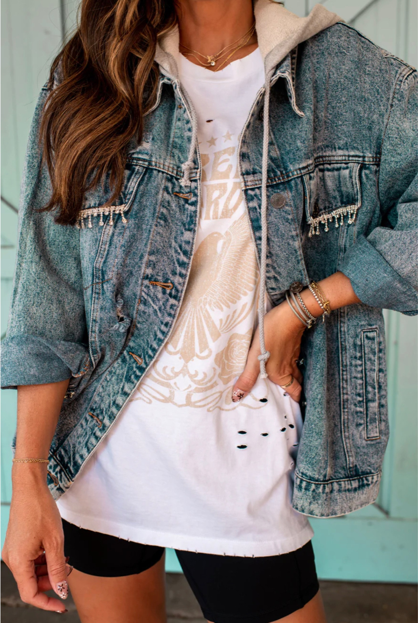 Everywhere I go I get compliments on this jacket! Here it is y’all! Add a little extra bling to your day with this cute & comfy denim jacket! I’

#LTKstyletip #LTKfit #LTKunder100