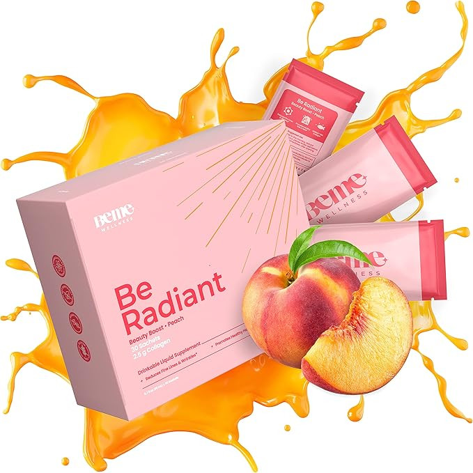 BeRadiant Hydrolyzed Liquid Collagen Shot | Joint, Skin, Nail, & Hair Support in Convenient Sache... | Amazon (US)