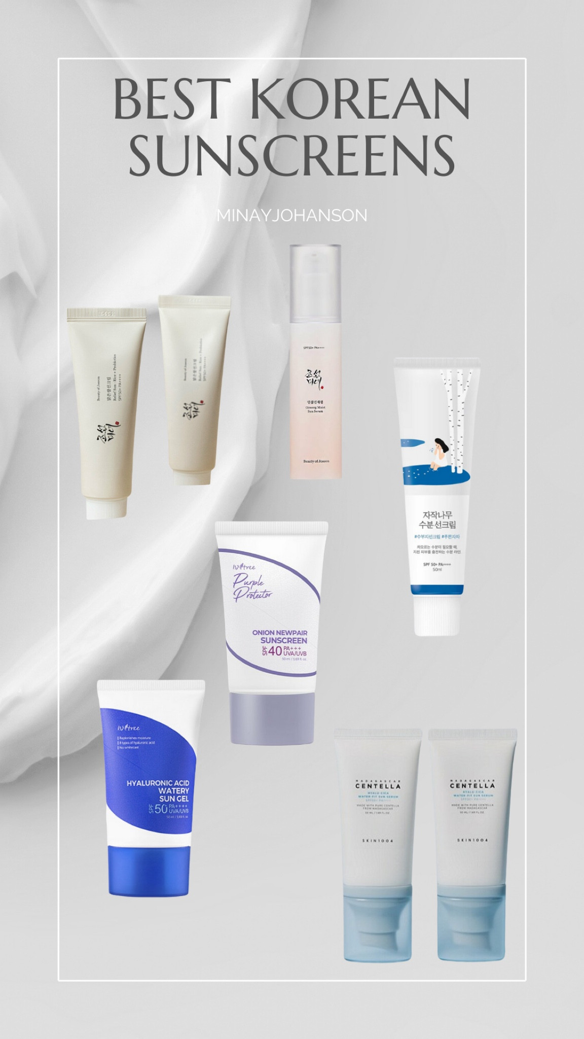 These are my top choices for affordable and amazing Korean sunscreens. I have included which goes with what skin type and I’ve been loving using these throughout the year☀️ I only buy them from the product links I have tagged below to make sure they are authentic👌🏼✔️

Sunscreen/skincare/ mineral sunscreen/ Korean sunscreen/ sunscreen for all skin types/ Korean skincare/ beauty #ltkbeautysale

#LTKFindsUnder100 #LTKBeauty #LTKSaleAlert