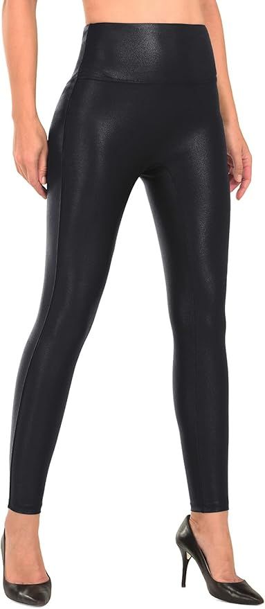 RUFIYO Faux Leather Leggings for Women High Waisted Leather Pants Pleather Leggings Tummy Control | Amazon (US)