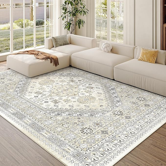 zesthome 5x7 Area Rugs - Ultra-Thin Washble Rug, Stain Resistant Anti Slip Backing Rugs for Livin... | Amazon (US)