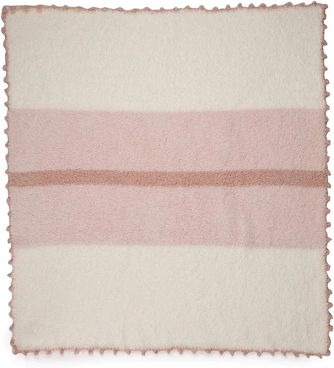 Barefoot Dreams CozyChic Striped Receiving Blanket, Comfy Baby Blanket, Pink, 30 Inches x 32 Inch... | Amazon (US)