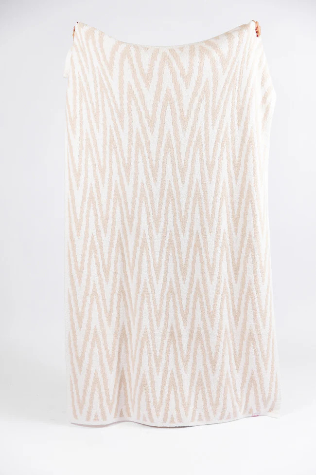 Make Me Believe In Sharp Style Neutral Blanket FINAL SALE | Pink Lily