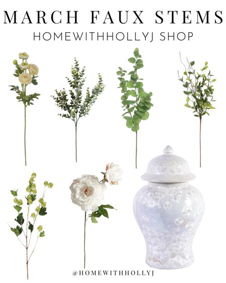 Sharing some of my white faux flower & green leafy stems perfect for decor in March!

#LTKfamily #LTKSeasonal #LTKhome