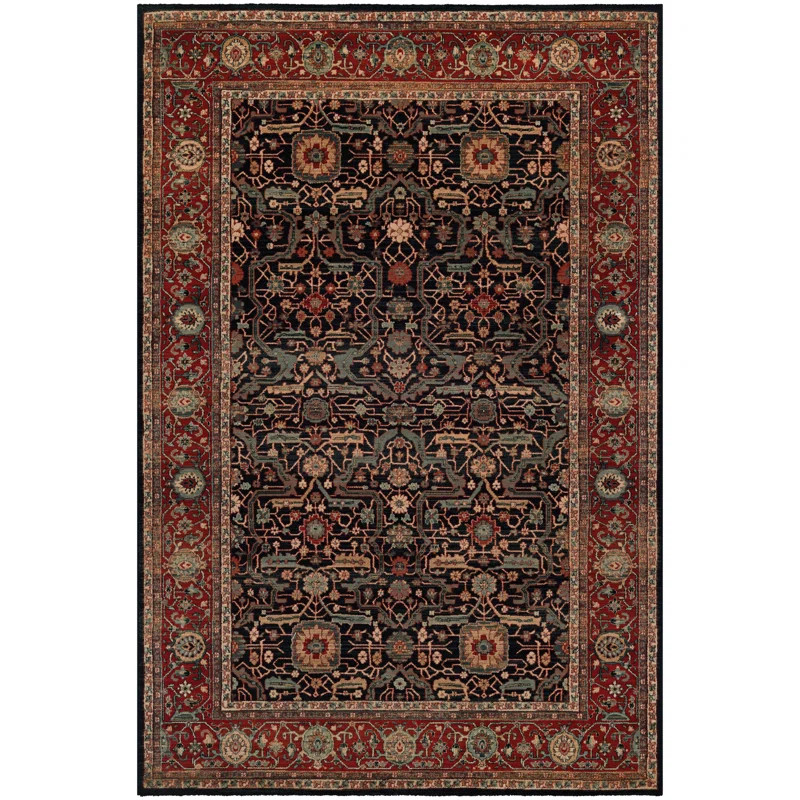 Cobleskill Navy/Rust Area Rug | Wayfair North America