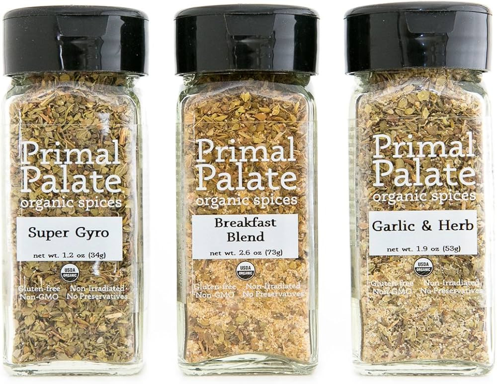 Primal Palate Organic Spices - Everyday AIP Blends 3-Bottle Gift Set | Amazon (US)