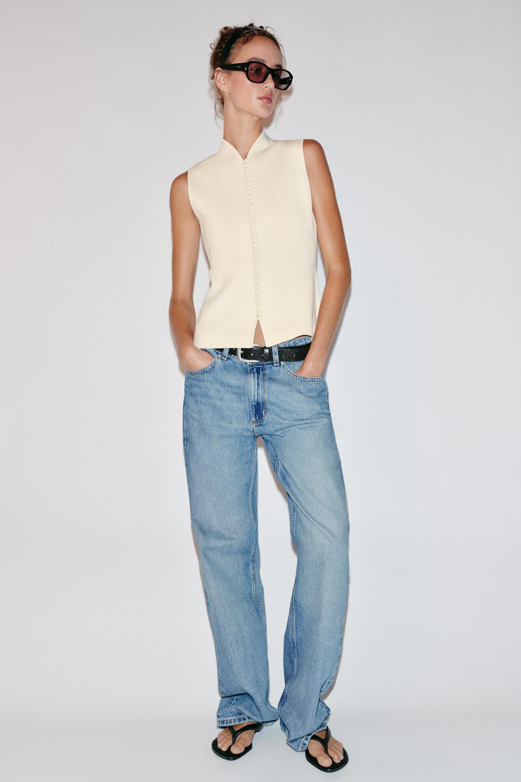 COVERED BUTTON KNIT WAISTCOAT | Zara UK