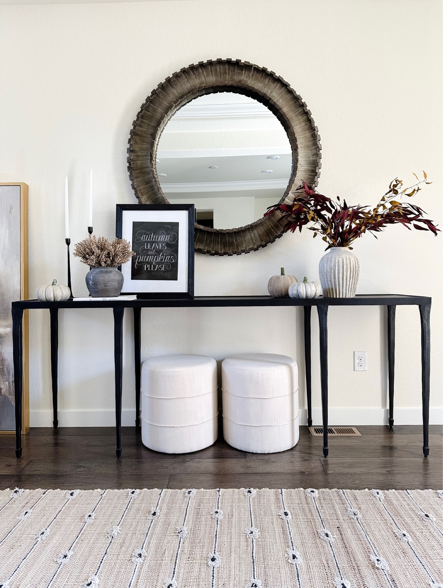 Shop my neutral Fall console/entryway table! 

#LTKhome #LTKSeasonal
