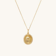 Resilience Scarab Coin Pendant Necklace Vermeil | Mejuri (Global)