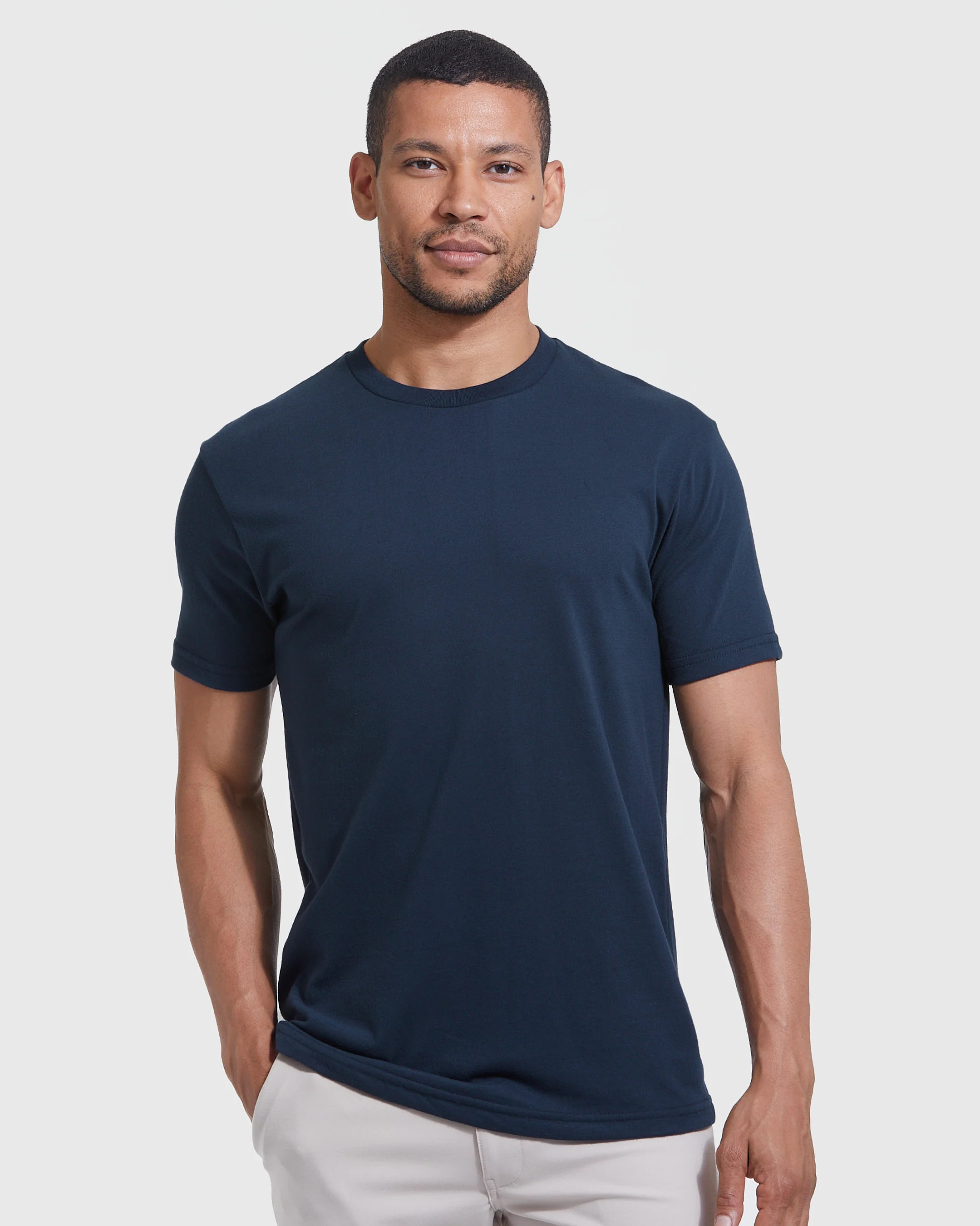 Navy Short Sleeve Crew Neck Tee | True Classic