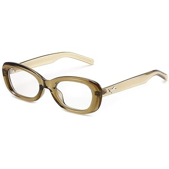 FEISEDY Retro Oval Blue Light Blocking Glasses for Women Nerd Fake Glasses Y2k Small Eyewear Fram... | Amazon (US)