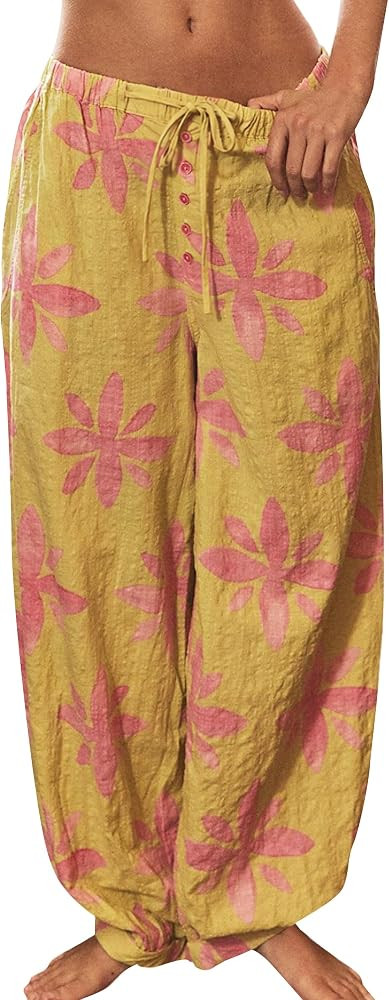 DURUNUL Polka Dots Pajamas Pants Women Going Out Vacation Lightweight Long Bloomers Loose Fit Casual Lounge PJ Pants at Amazon Women\u2019s Clothing store | Amazon (US)