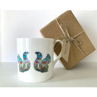 Large Squirrel Mug, ‘Blue Squirrel’ Design, Large Bone China Coffee Gift For A Squirrel Lover, Her,  | Etsy (UK)