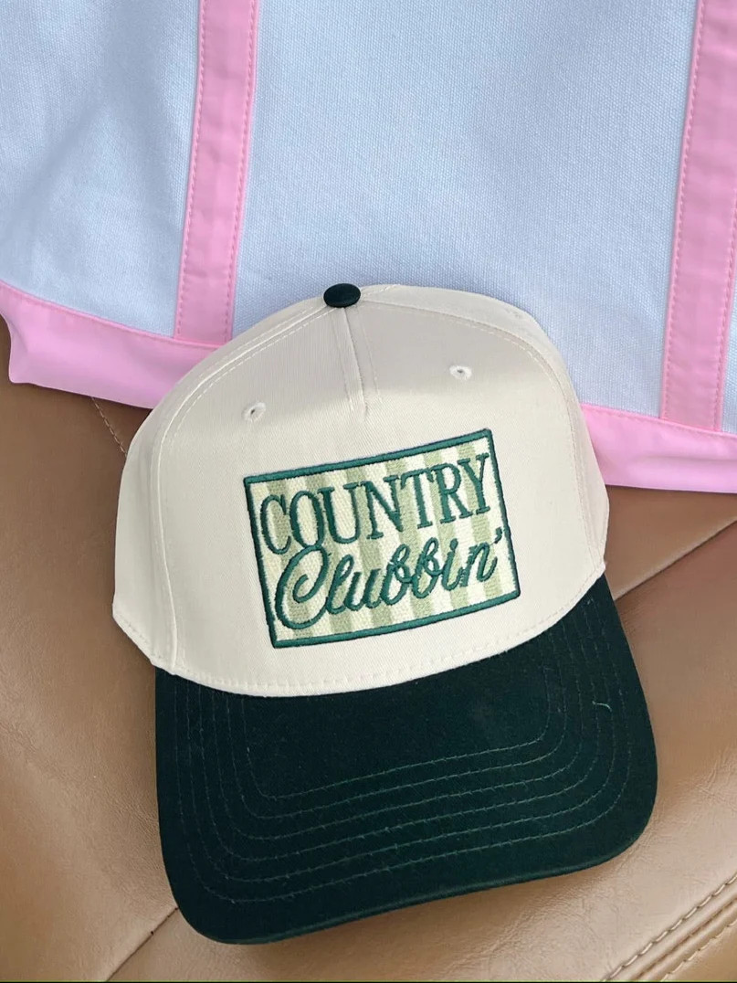 Country Clubbin' - Green Vintage Trucker Hat | KenzKustomz