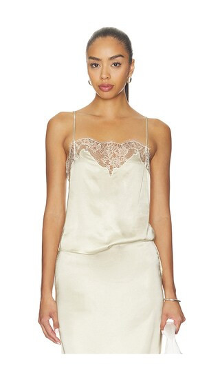 L'Academie Geneia Cami Top in Yellow. - size S | Revolve Clothing (Global)