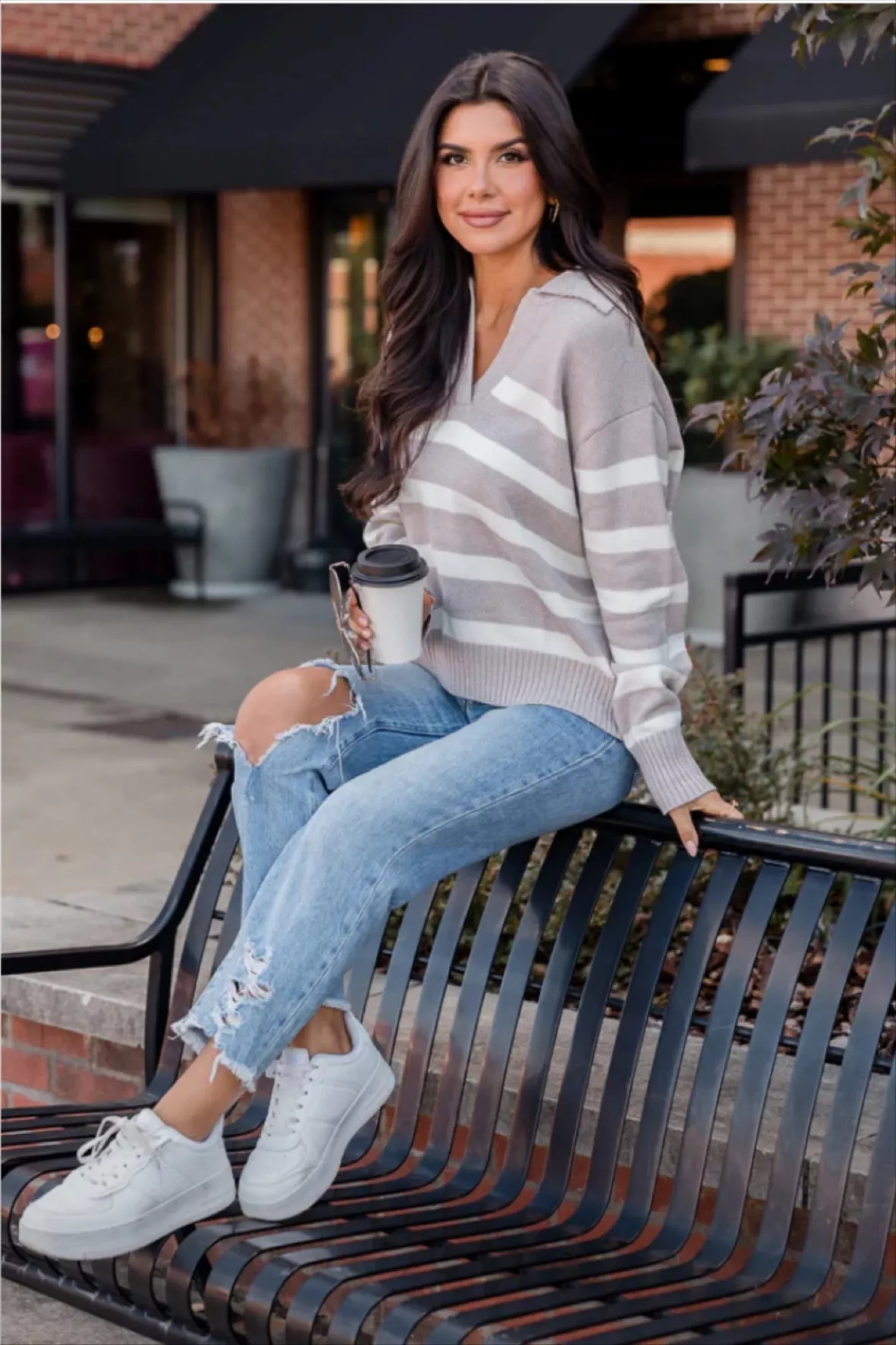 Casually Comfy Taupe Multi Striped … curated on LTK