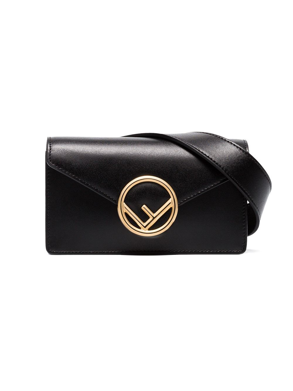 Fendi black logo leather belt bag | FarFetch Global