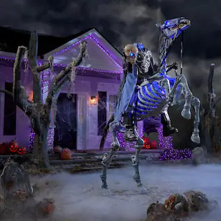 8.5 FT Grave & Bones Giant-Sized Animated LED Knight Frostbane | The Home Depot