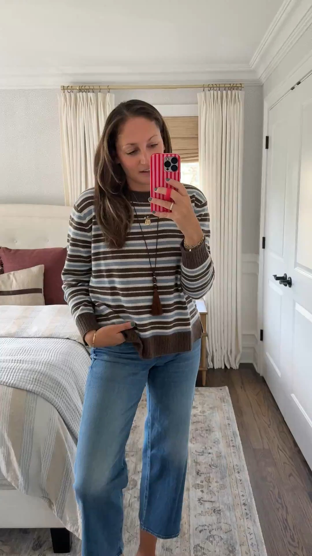 This striped sweater is such a good fall transition piece. The classic stripes, relaxed fit, and deeper neutral tones make it easy to wear now with denim and keep styling all season long.

striped sweater, fall sweater, women’s fall fashion, transitional outfit, casual fall outfit, denim outfit, classic wardrobe staples, everyday style, cozy fall layers, neutral fall fashion, timeless style, girlonthehudson

#LTKootd #LTKSeasonal #LTKHome