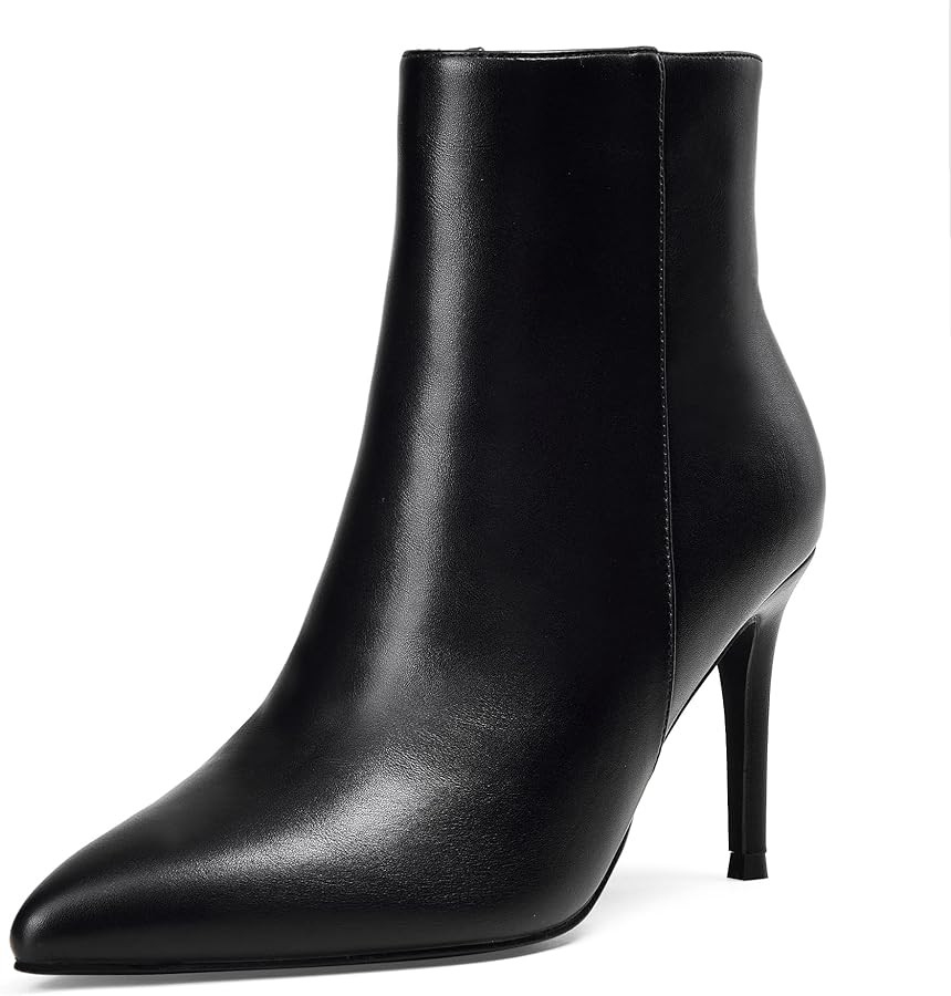 Elisabet Tang stylish fall winter heeled ankle boots for women 3.14 inch - Cute closed toe pointy... | Amazon (US)