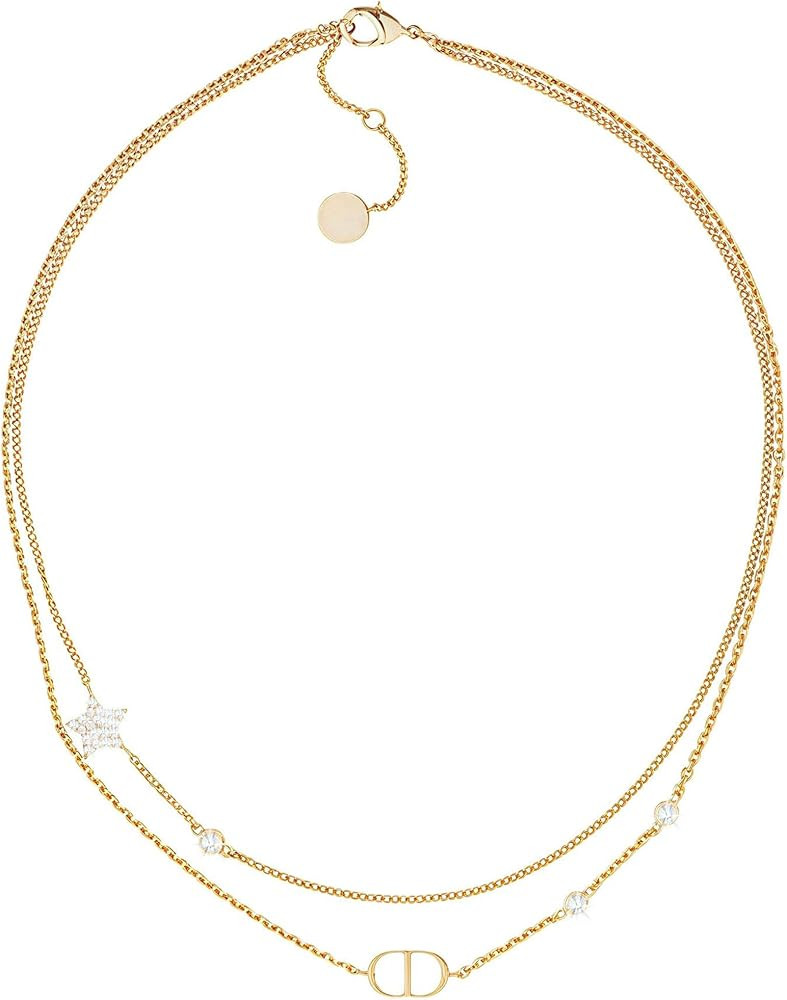 Layered Gold Chain Necklace with Crystal Star Pendant, Multi-Strand Design, Fashion Jewelry for W... | Amazon (US)