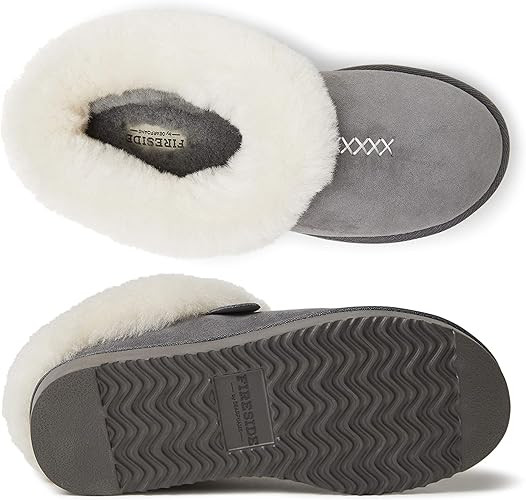 Dearfoams Women's Fireside Adelaide Shearling Clog Slipper | Amazon (US)