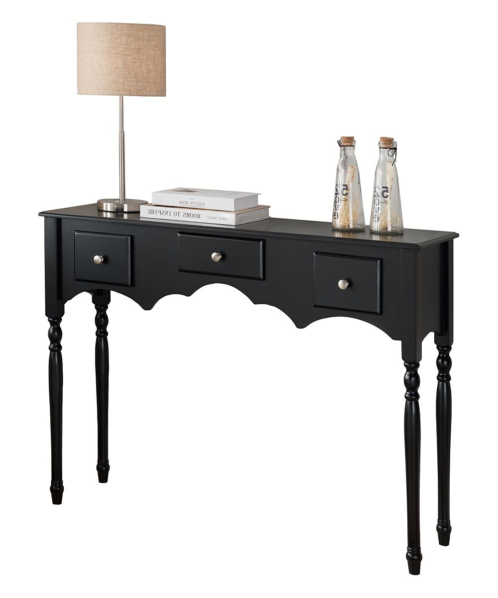 Pilaster Designs Console and Sofa Tables Black - Entryway Sofa Console Table | Zulily