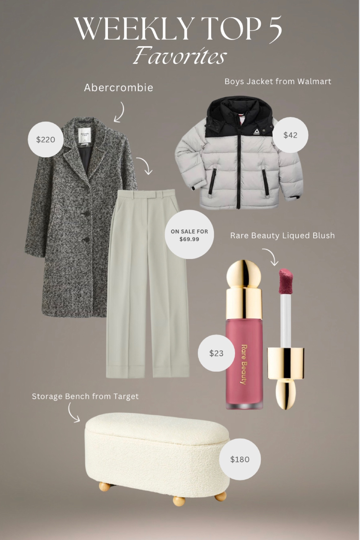 This weeks top 5 favorites! Abercrombie is having up to 25% off on select items!! These trousers from them are a part of the sale!!

#LTKSeasonal #LTKstyletip #LTKHoliday