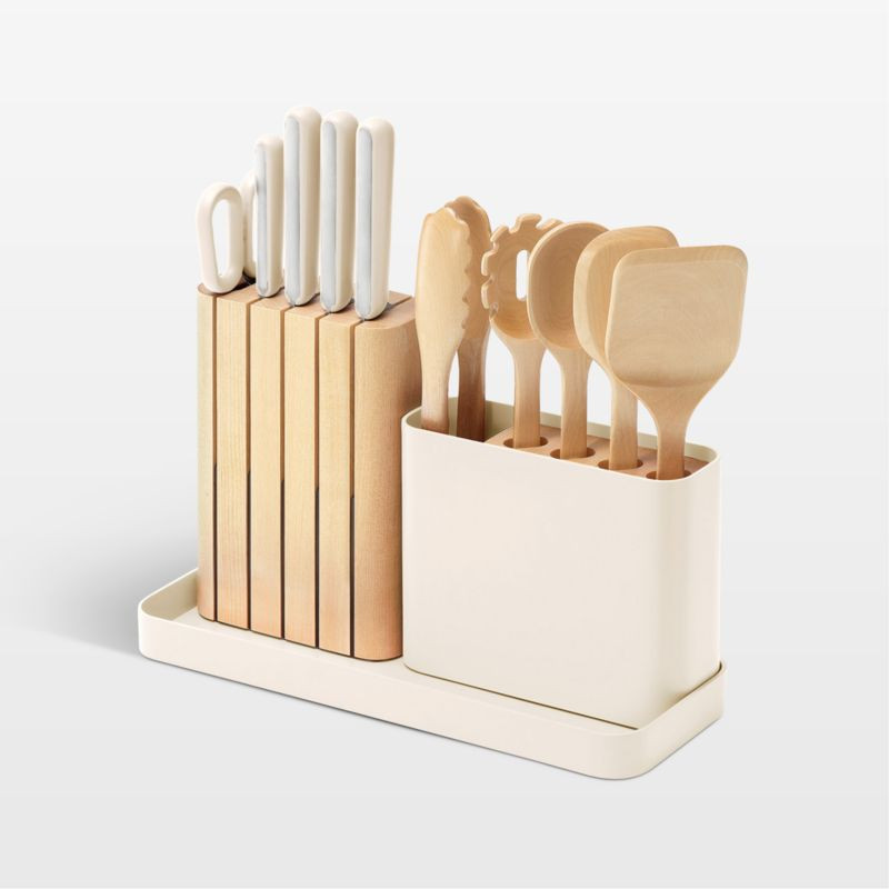 Caraway 14-Piece Cream Knife and Utensil Prep Set + Reviews | Crate & Barrel | Crate & Barrel