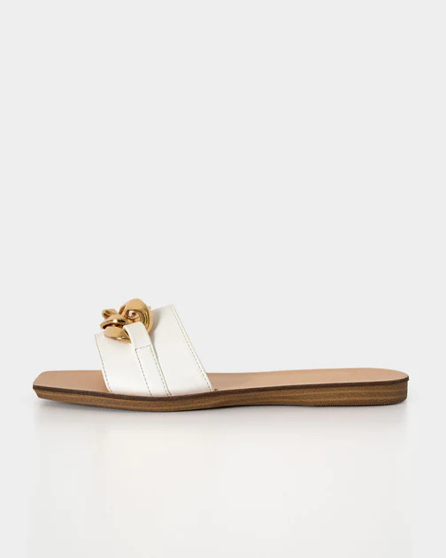 All The Rage Chain Sandal - White | VICI
