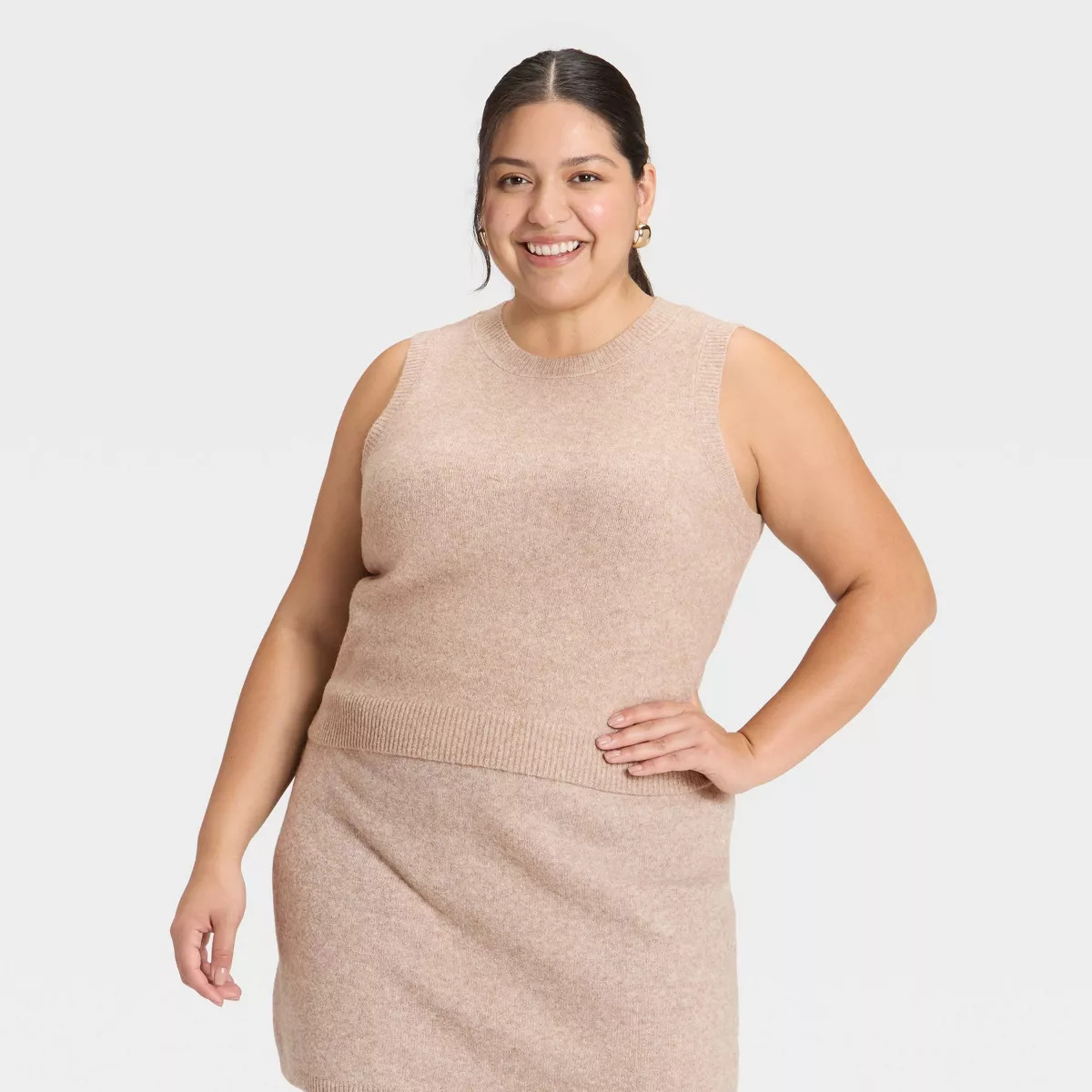Women's Sweater Vest - Universal Thread™ Tan XXL | Target