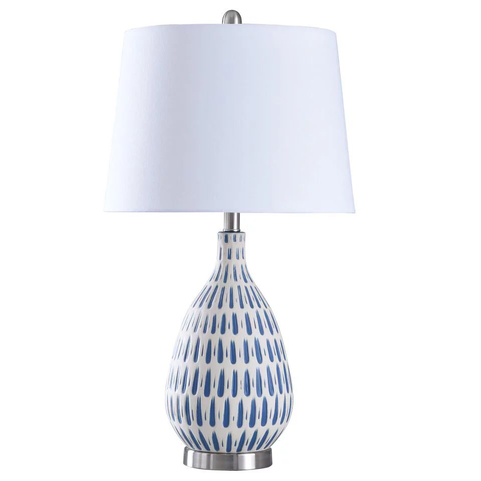 Marissa Table Lamp - Off-White, Blue - Off White - Walmart.com | Walmart (US)