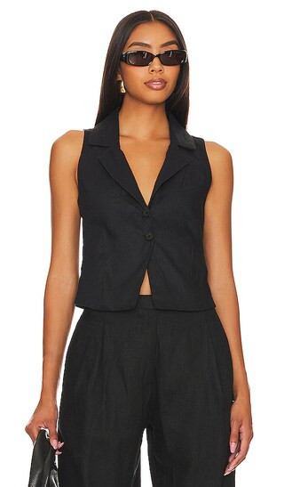 FAITHFULL THE BRAND Gabriel Top in Black. - size M | Revolve Clothing (Global)