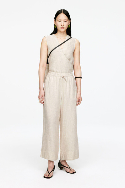 Cropped Linen Trousers – Beige – Women – ARKET GB | Arket UK