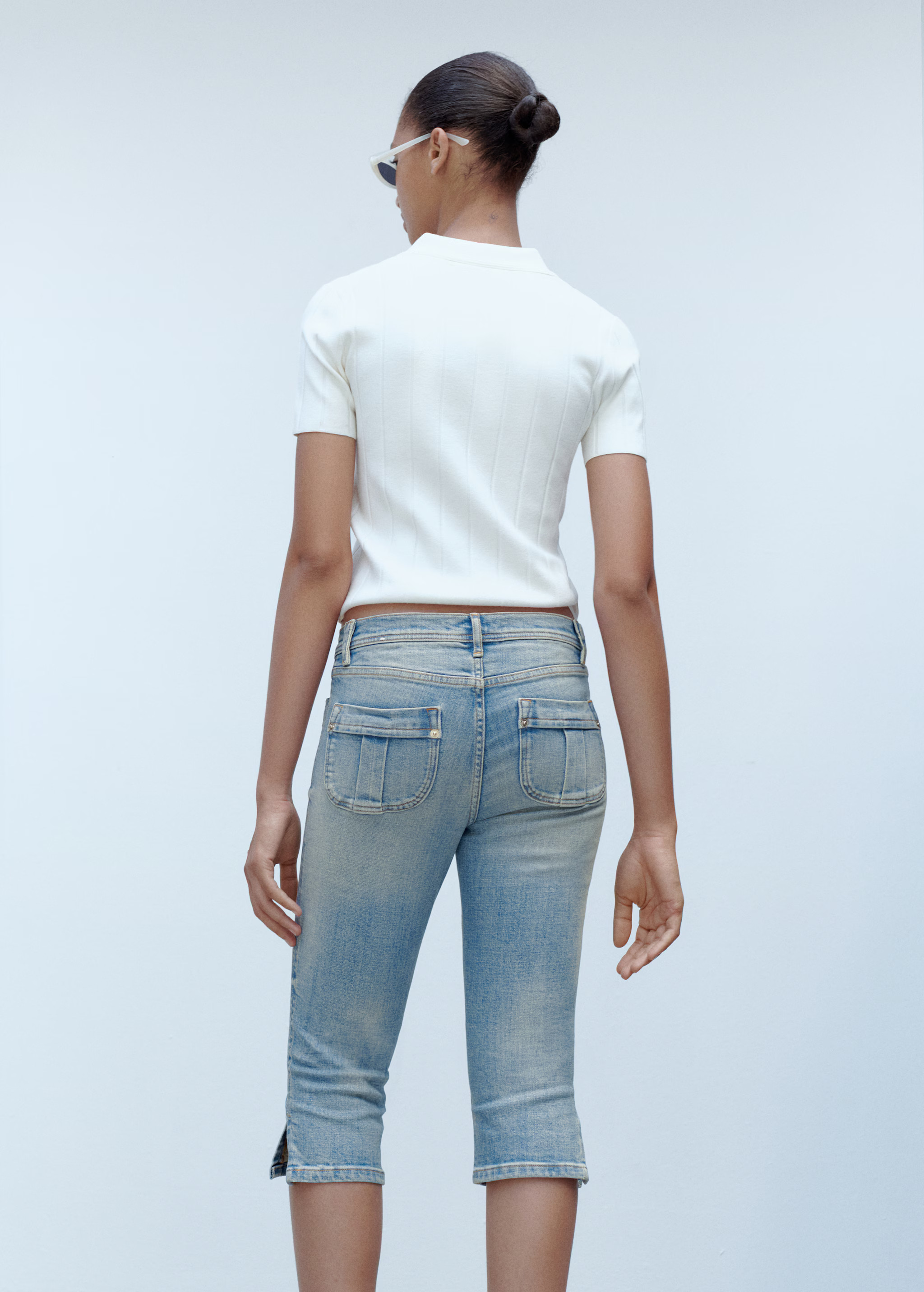 Straight capri jeans - Women | MANGO USA | MANGO (US)
