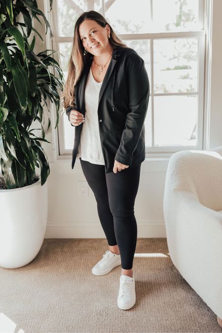 This performance blazer sold out SO fast last year so don’t miss it! Paired it with my fav leggings and tee! All items are on sale. Large in everything  

#LTKSeasonal #LTKcurves #LTKxNSale