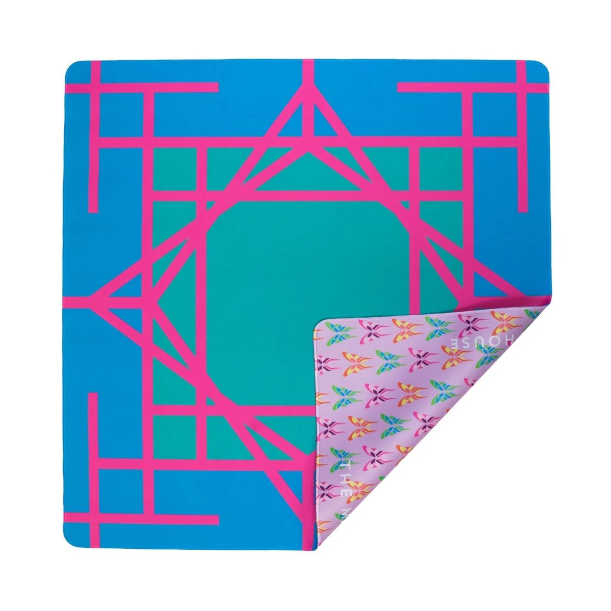 Teal Garden Double-Sided Travel Mahjong Mat | The Mahjong House