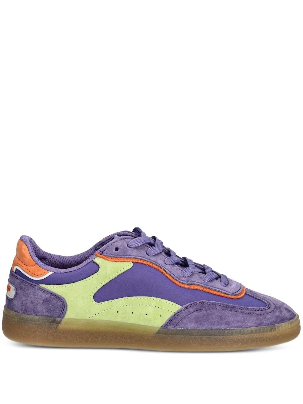 Hoff lace-up panelled suede sneakers - Purple | Farfetch Global