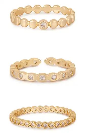 Set of 3 Cubic Zirconia Band Rings | Nordstrom
