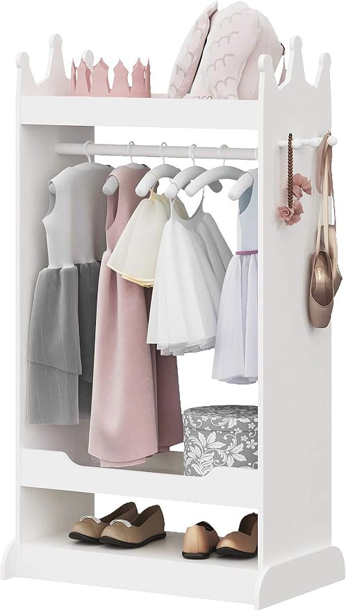 UTEX Kid’s See and Store Dress-up Center, Costume Closet for Kids, Open Hanging Armoire Closet,... | Amazon (US)