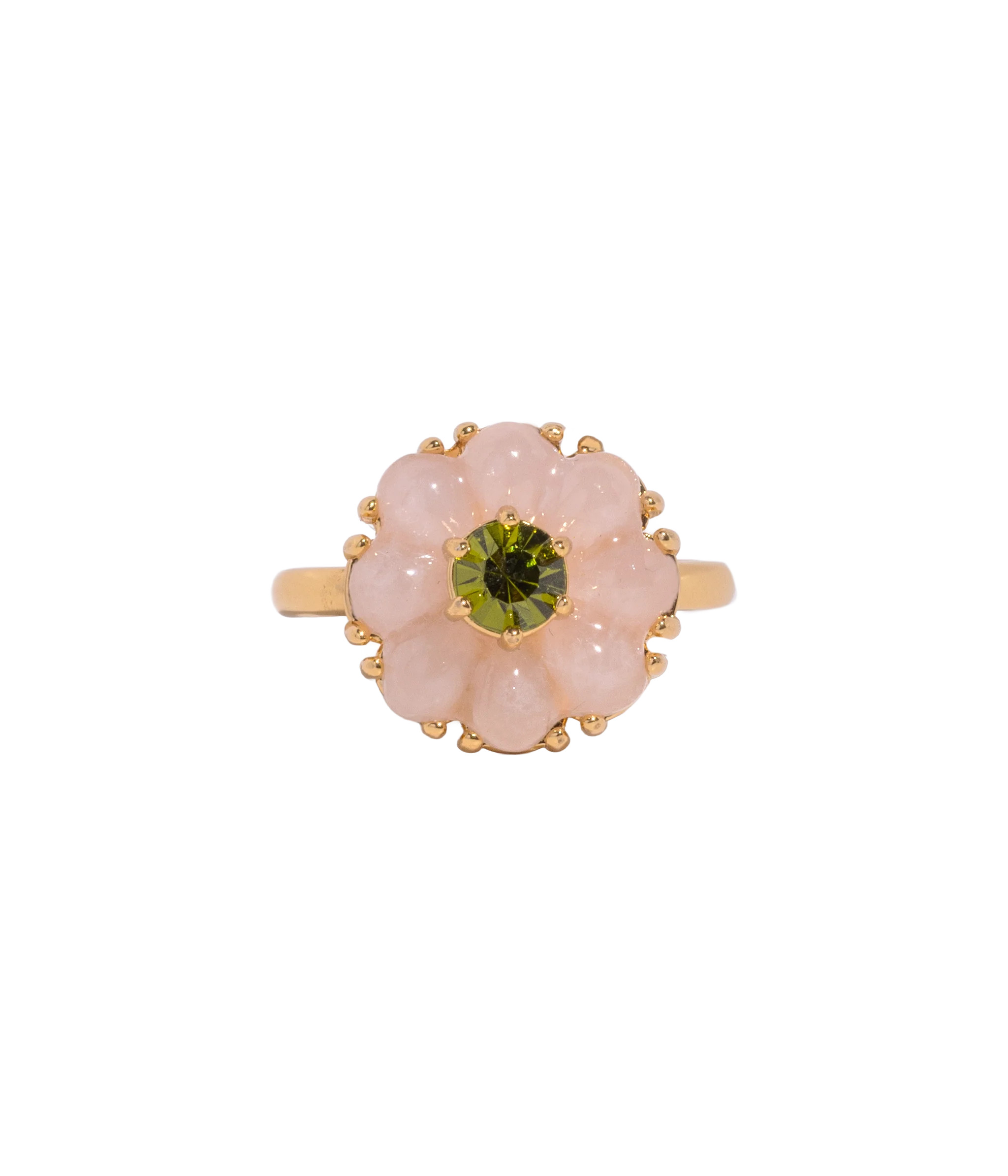 Emeline Flower Ring in Rose Quartz | Loren Hope Designs