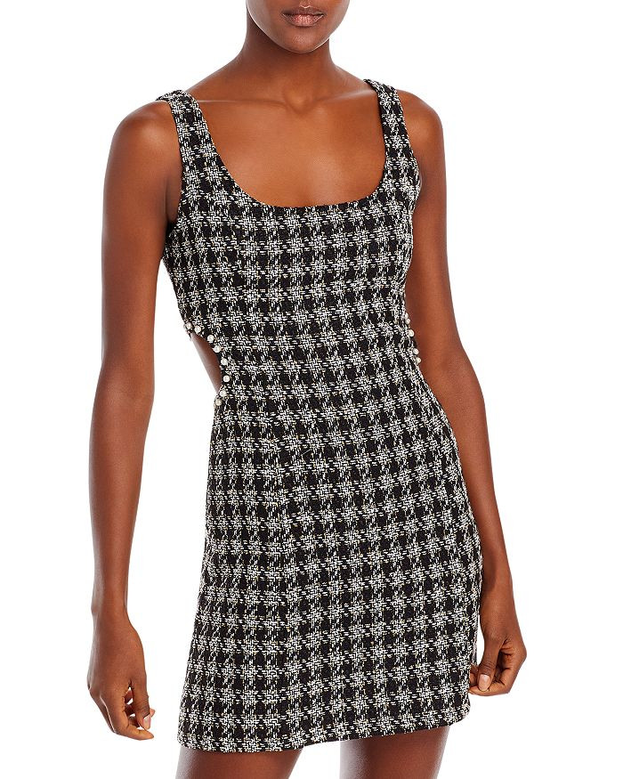 AQUA Tweed Cutout Mini Dress Back to Results -  Women - Bloomingdale's | Bloomingdale's (US)