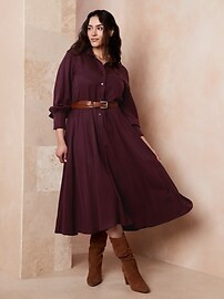 Belted TENCEL&#153 Shirtdress | Banana Republic Factory