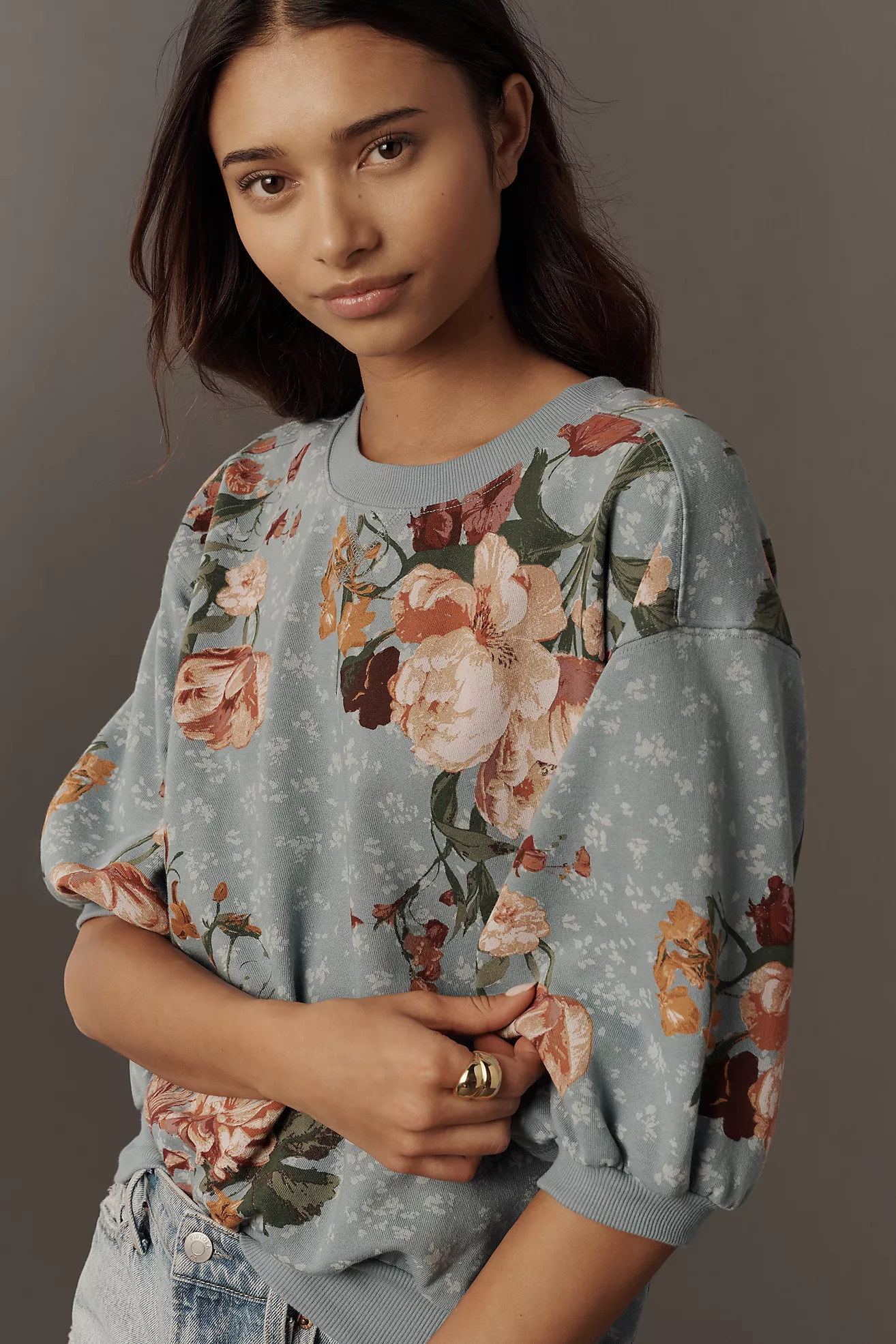 The Niki Bubble Sweatshirt by Pilcro | Anthropologie (US)